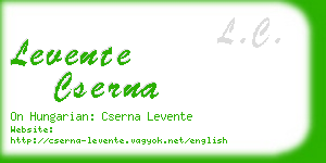 levente cserna business card